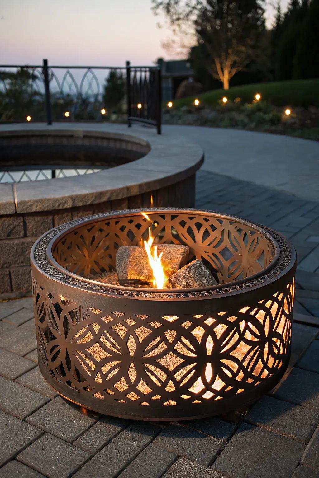 Spark your backyard celebrations with this magnificent artisanal metal bonfire vessel.