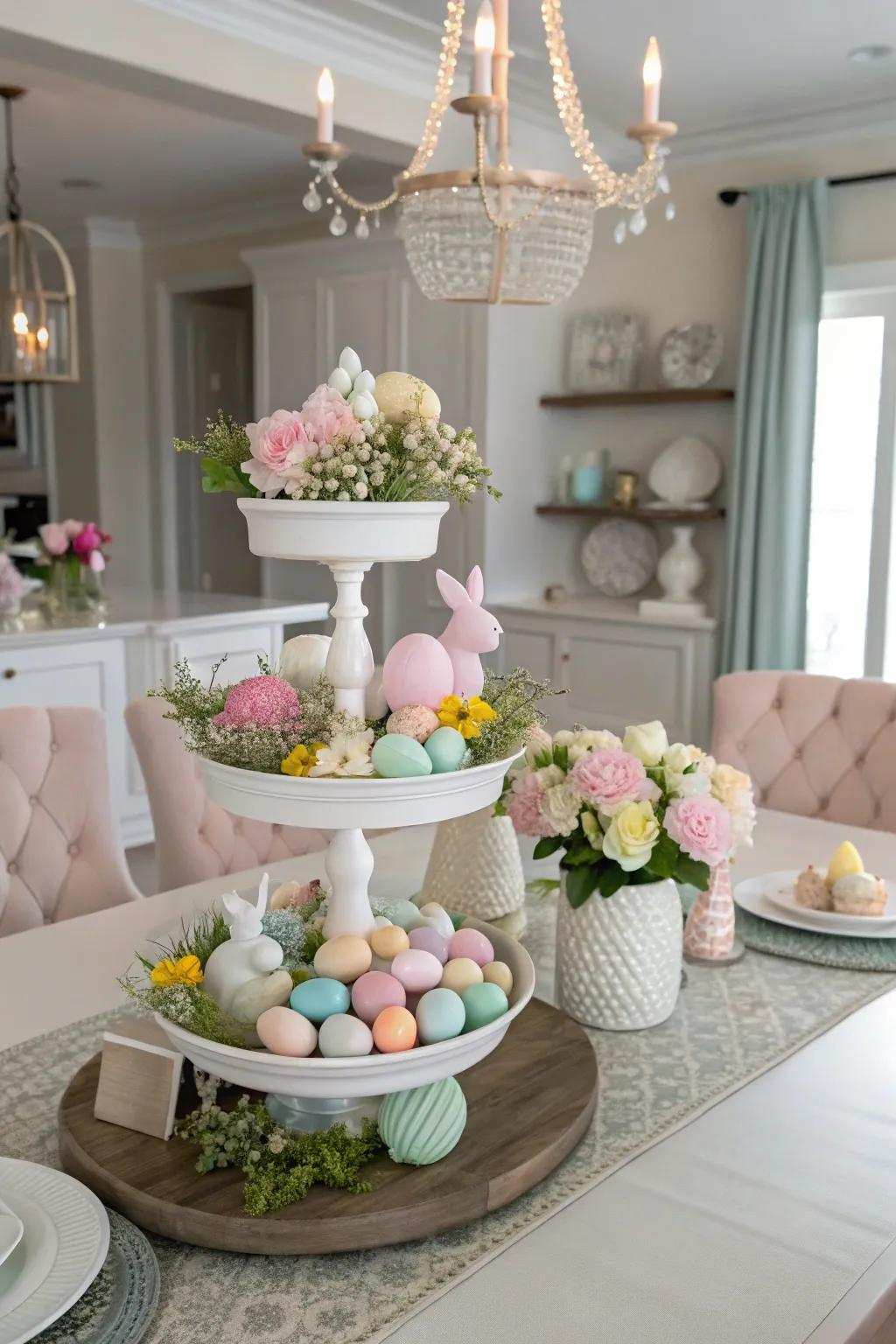 Staged stands add height and visual fascination.