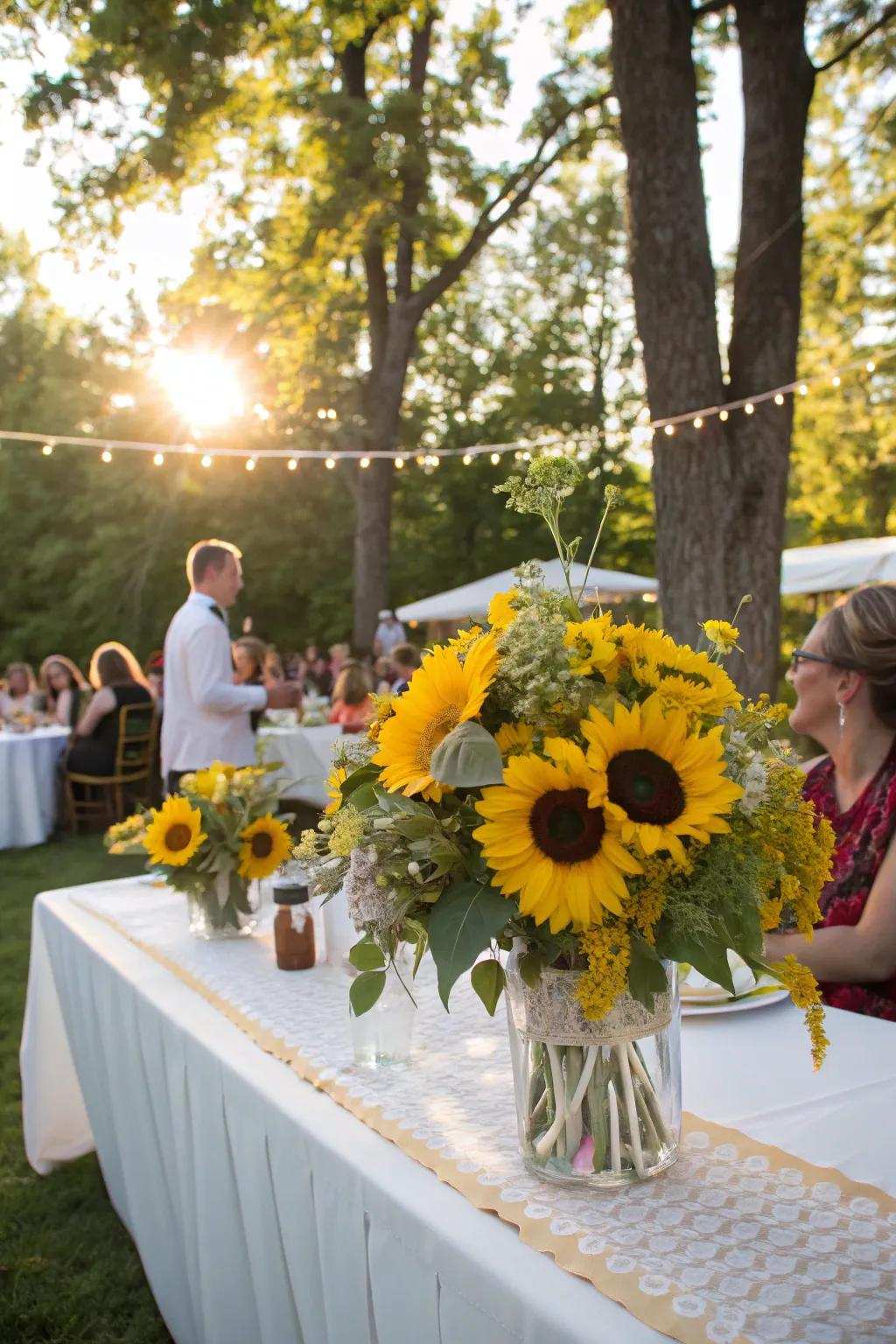Starflowers bringing vibrancy and value to a summer wedding.