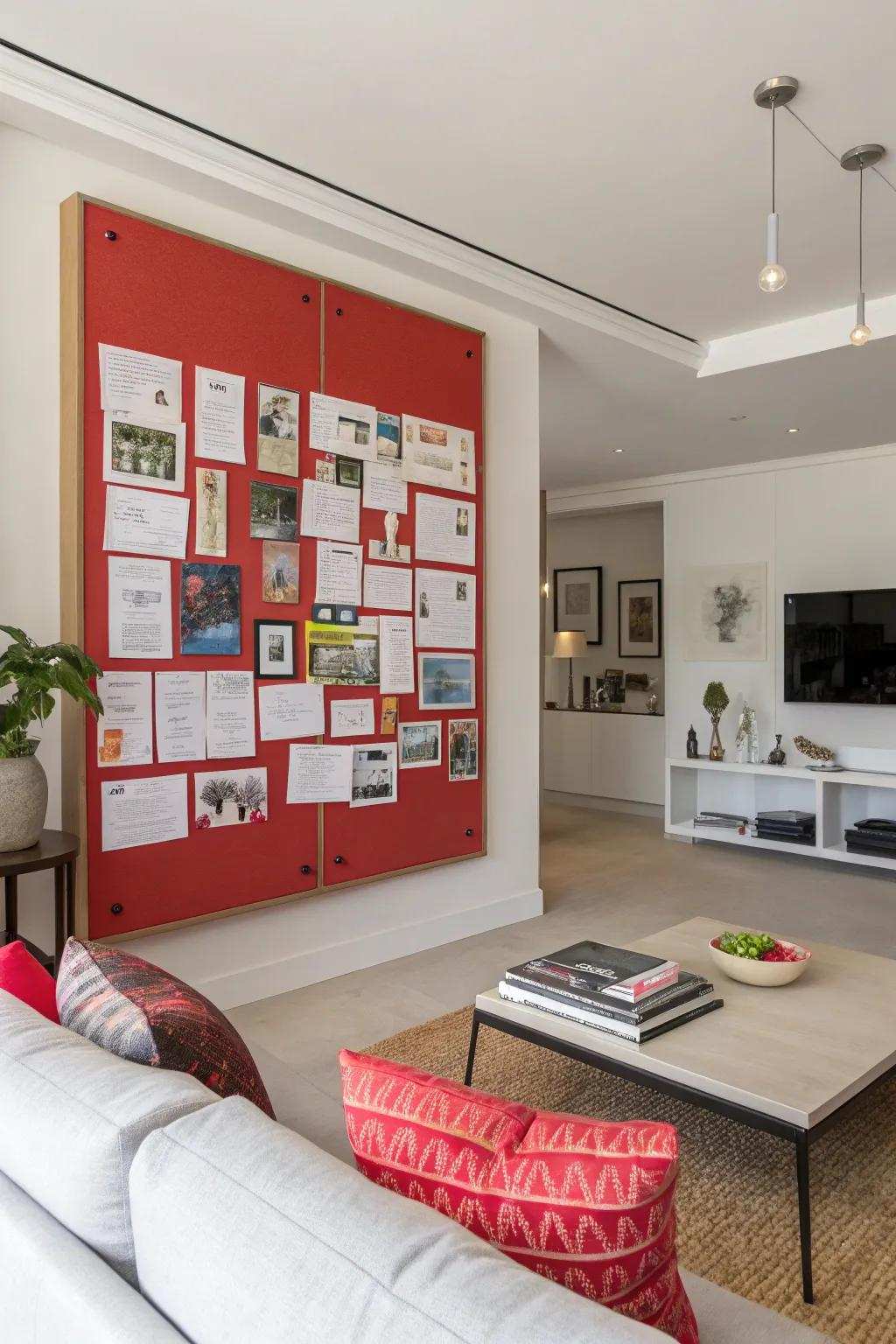 Statement bulletin boards capture attention and enhance the surrounding decor.