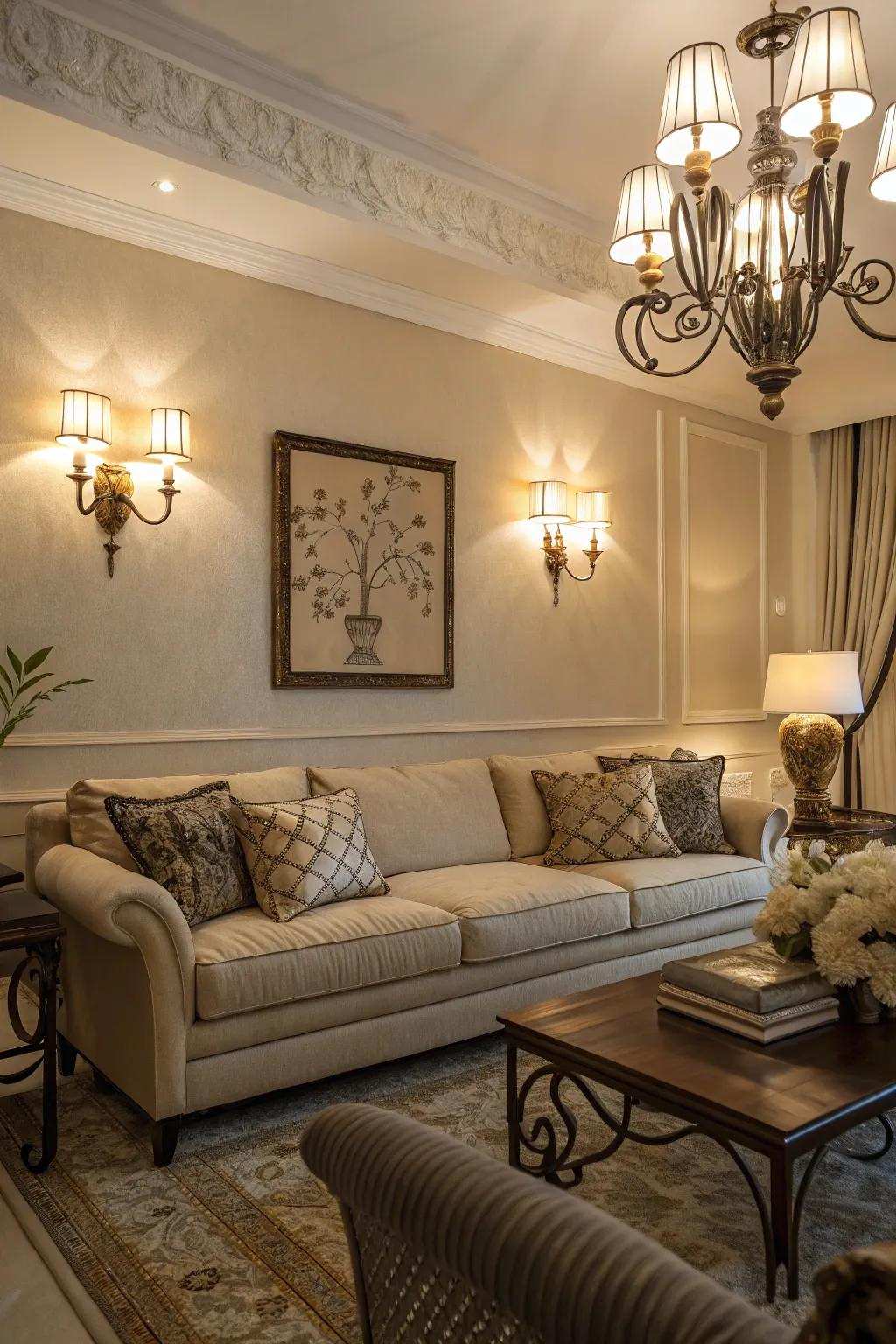 Statement illumination serves both function and form.
