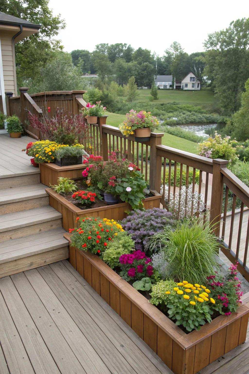 Steps with plants