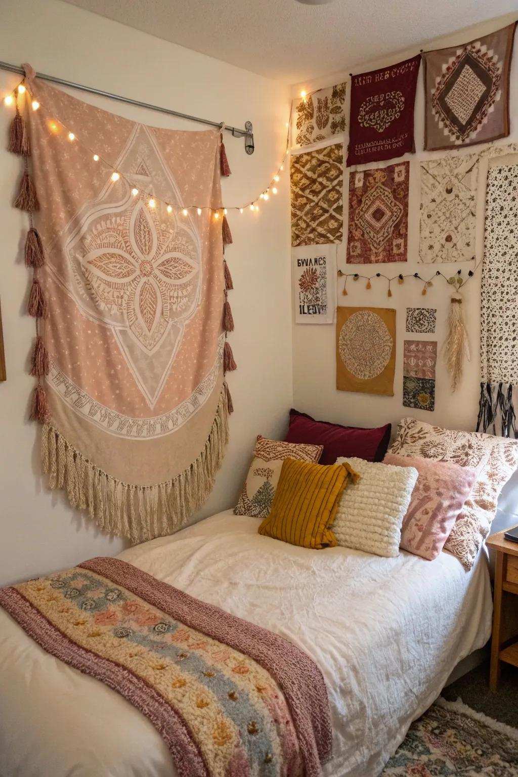 Stratified weaves append warmth and texture to the quarters.