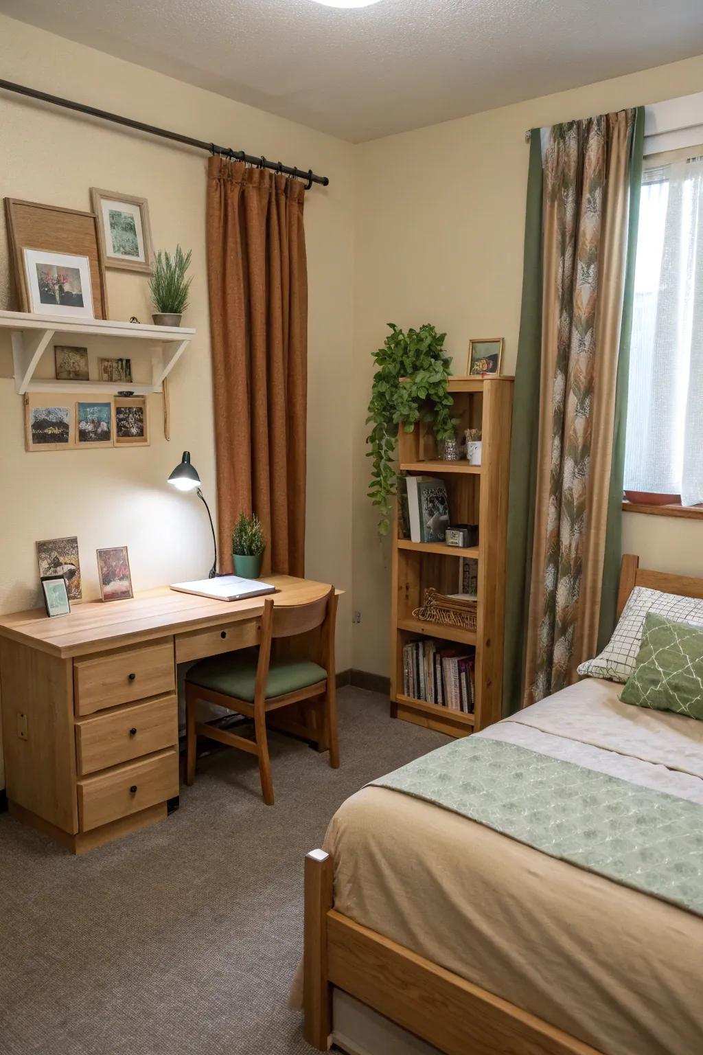 Subdued shades for a soothing atmosphere