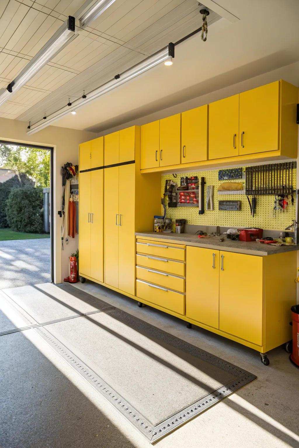 Sunbeam organizers bring happiness and light to this garage.