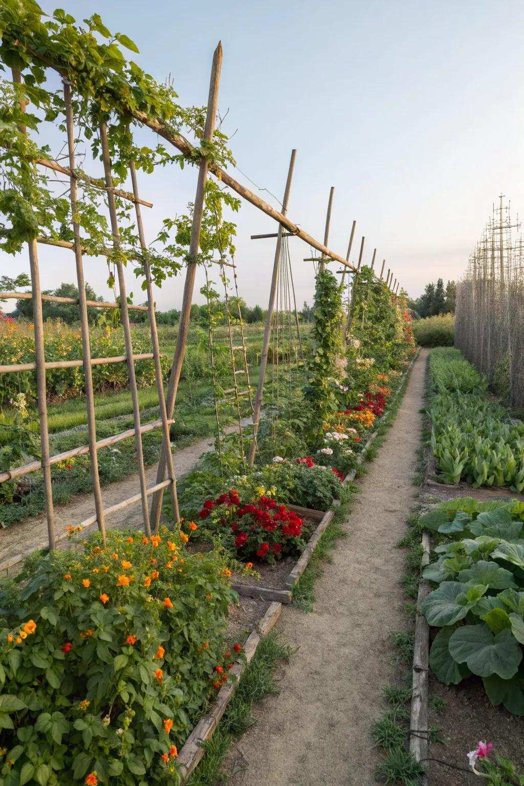 Support your plants and define spaces using lattice.