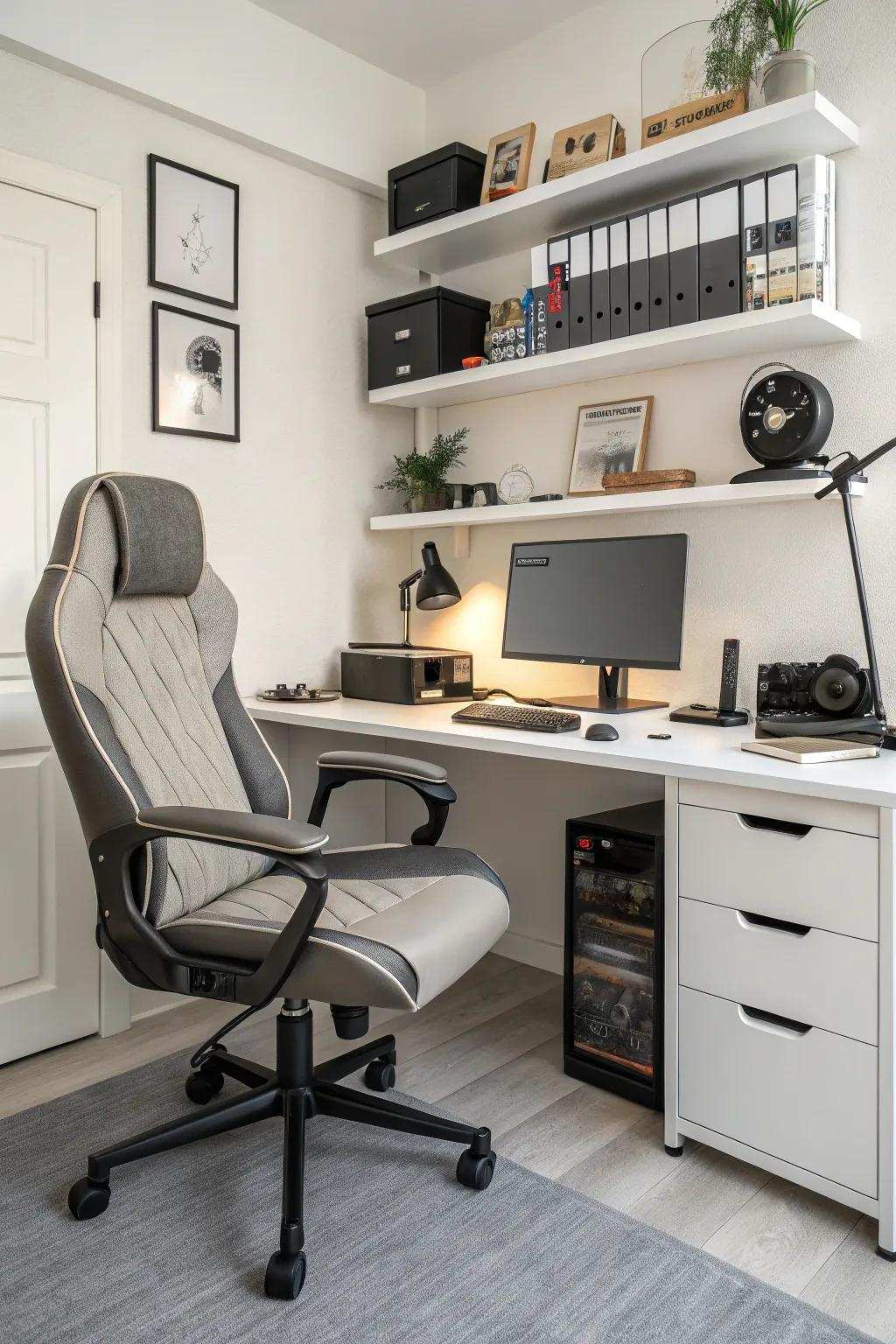 Supportive chairs blend comfort with modern design.