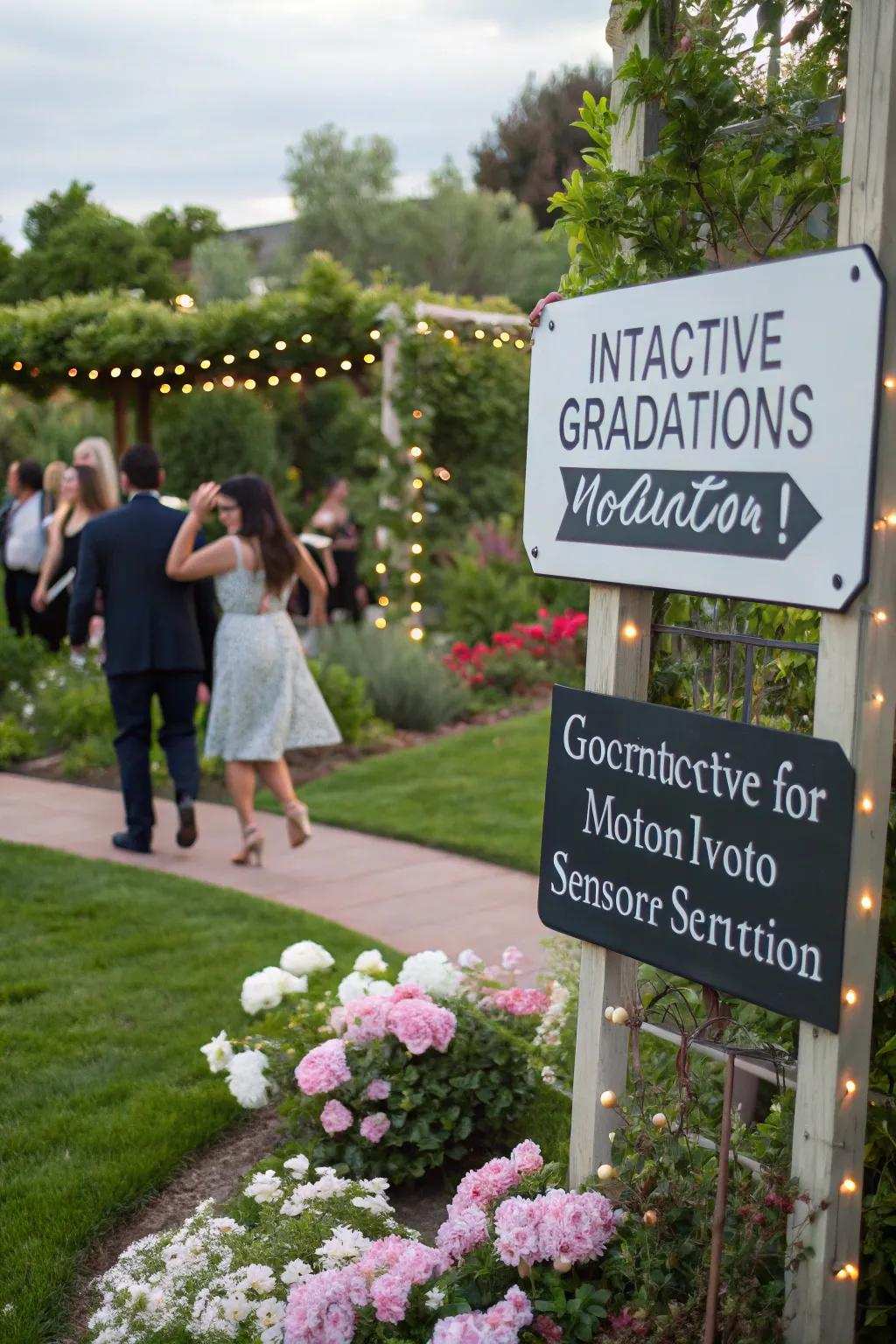 Surprise attendees with interactive motion activated displays.