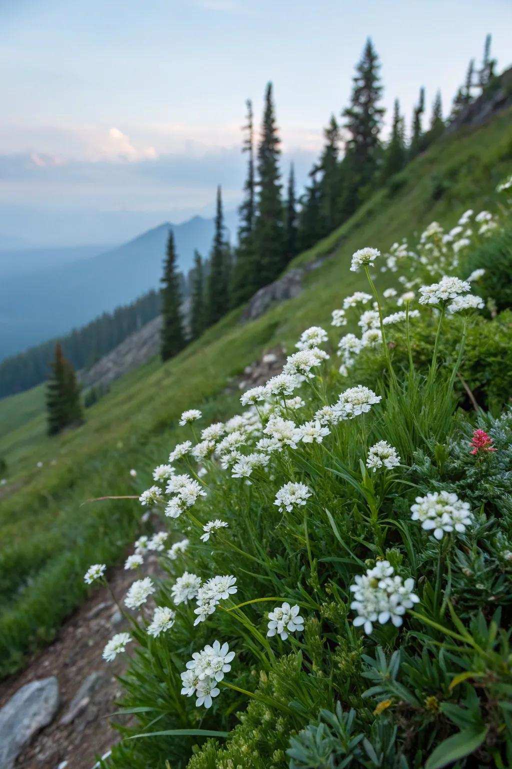 Sweet Snowdrift brings natural grace to sloped gardens.