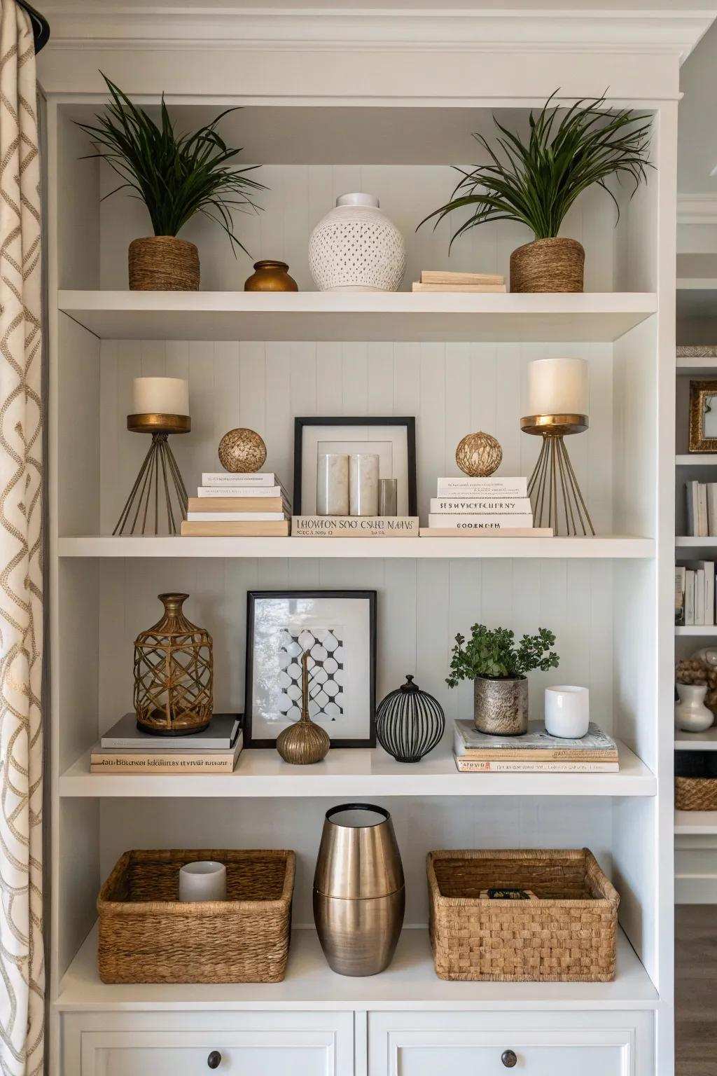 Symmetrical styling offers harmony and arrangement.