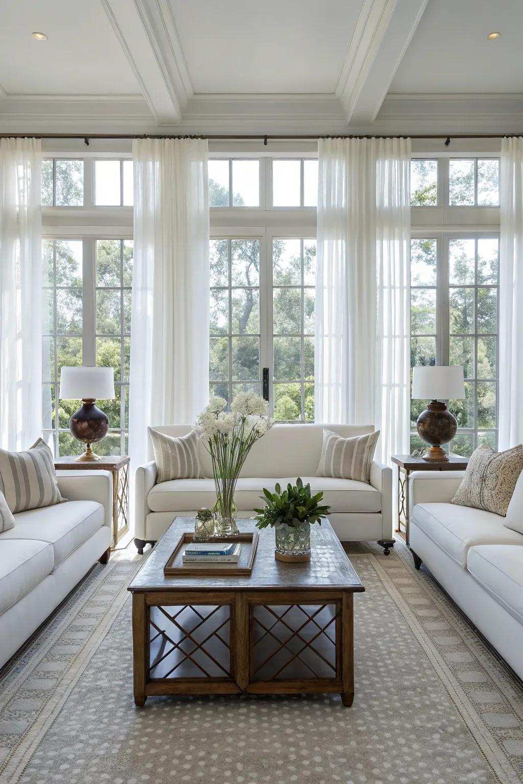 Symmetry provides balance and harmony to a white area.