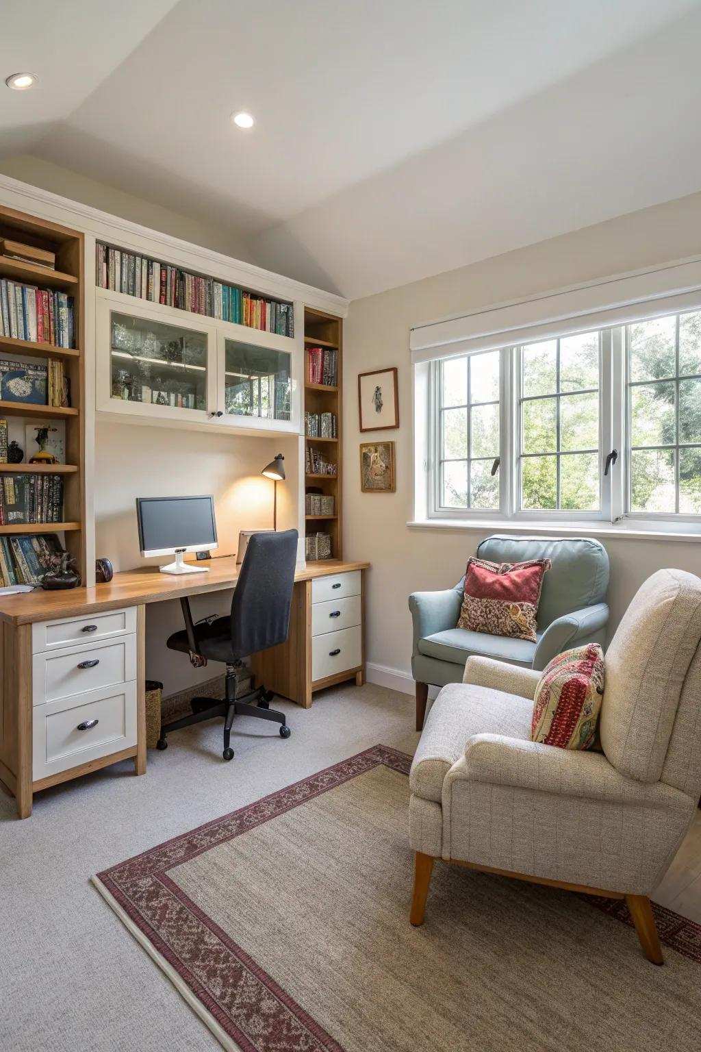 Task efficiency and productivity are the goals of these functional zones.