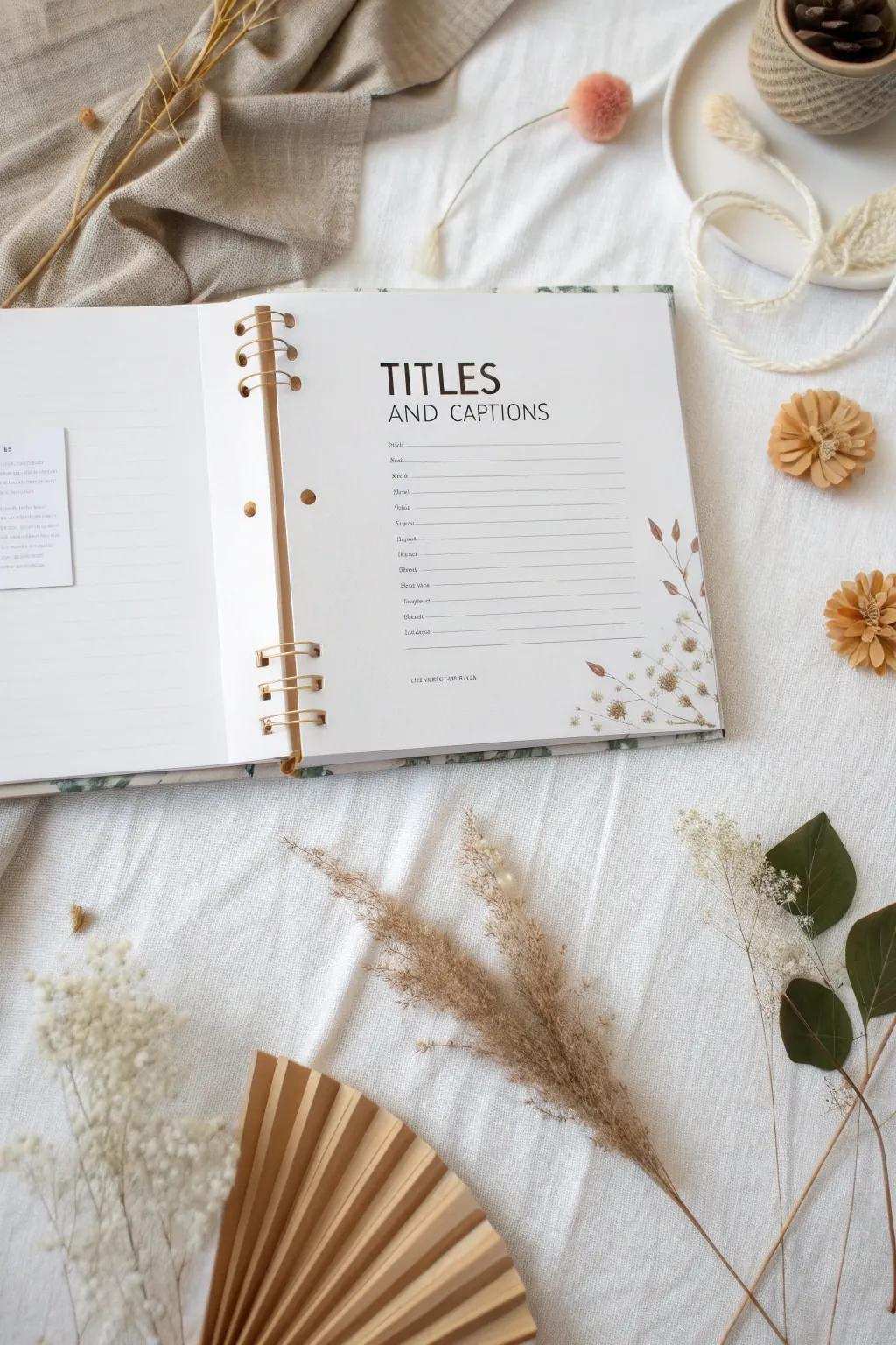 Tell a story with style: Bold fancy writing meets simple charm in this scrapbook layout.