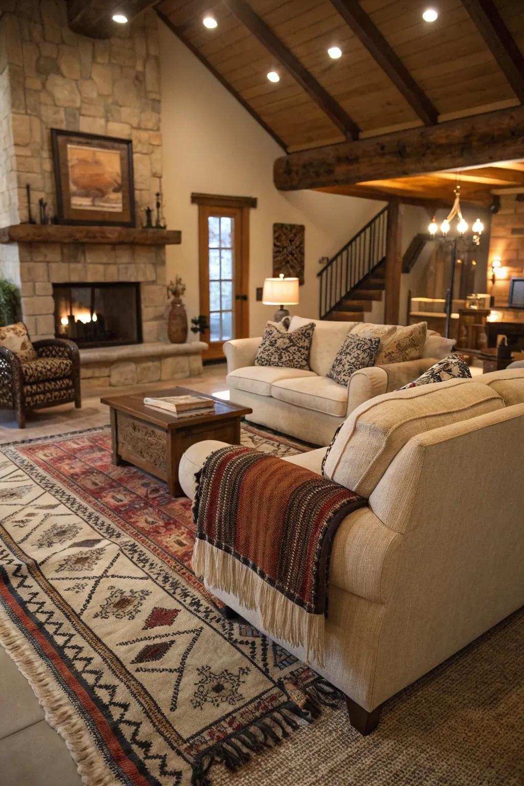 Textural layers add warmth and dimension to any space.