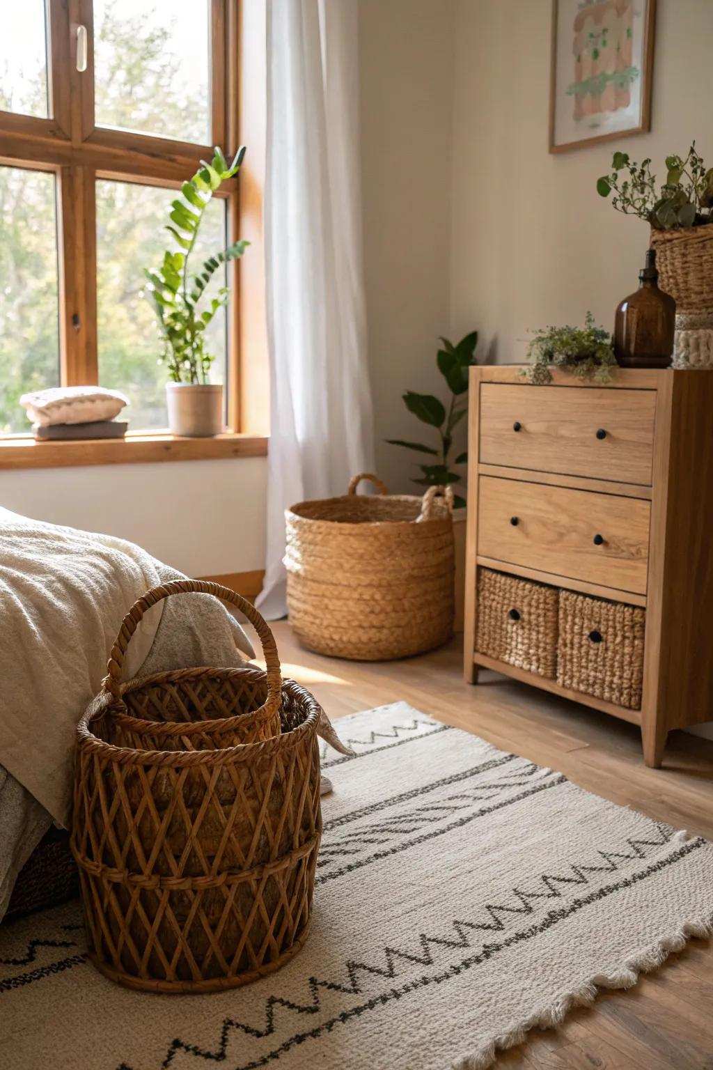 Textured embellishments add depth and warmth to your space.
