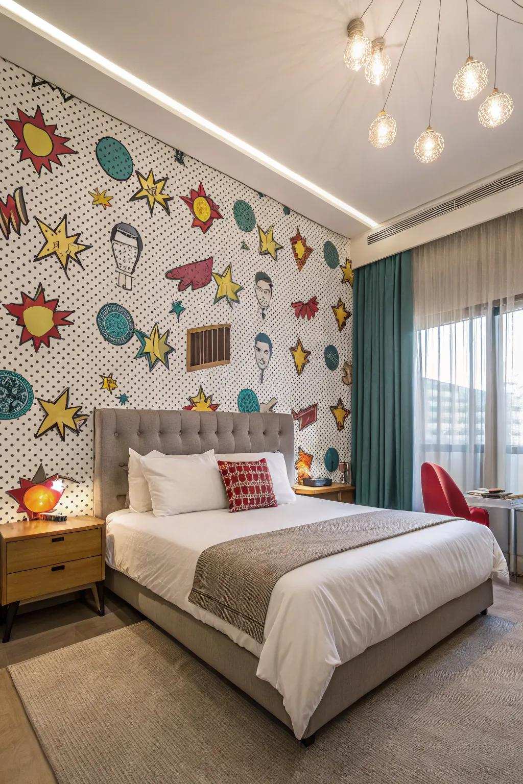Textured walls introduce depth and intrigue.