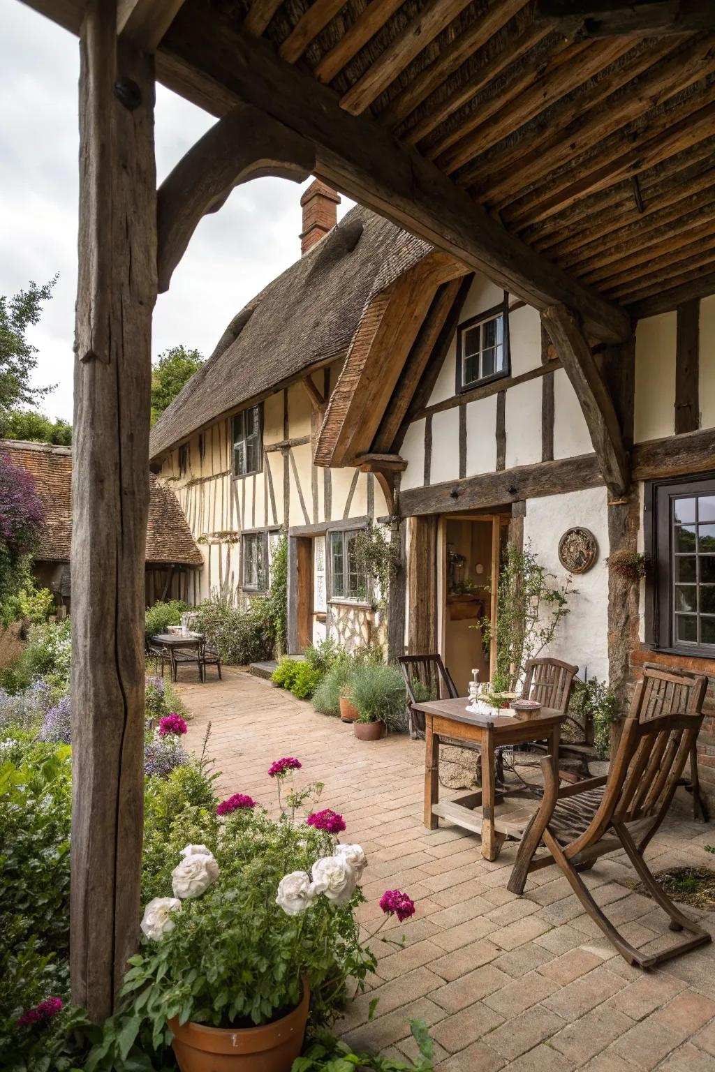 The warmth and individuality of timber supports and countryside-inspired furnishings create an inviting space.