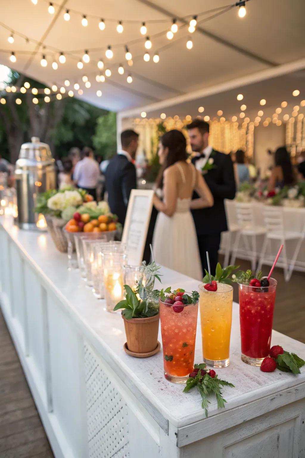 Themed special drinks add a personal touch to the drink selection.