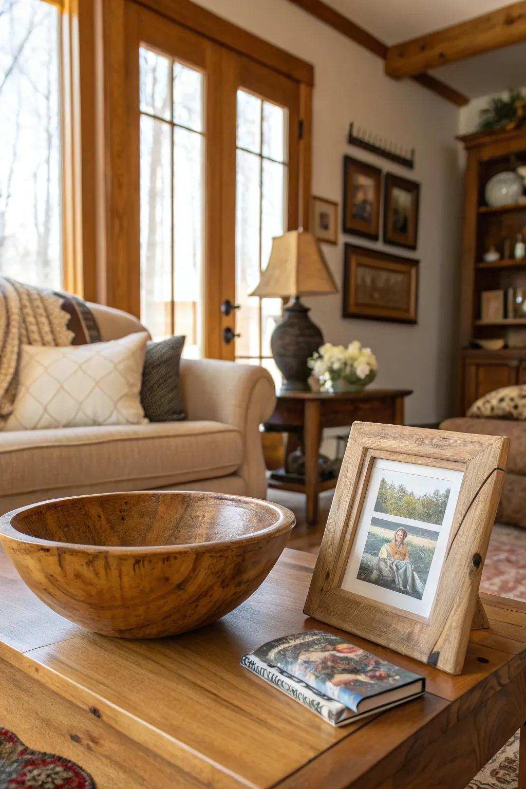 Timber highlights bringing natural warmth to winter decor