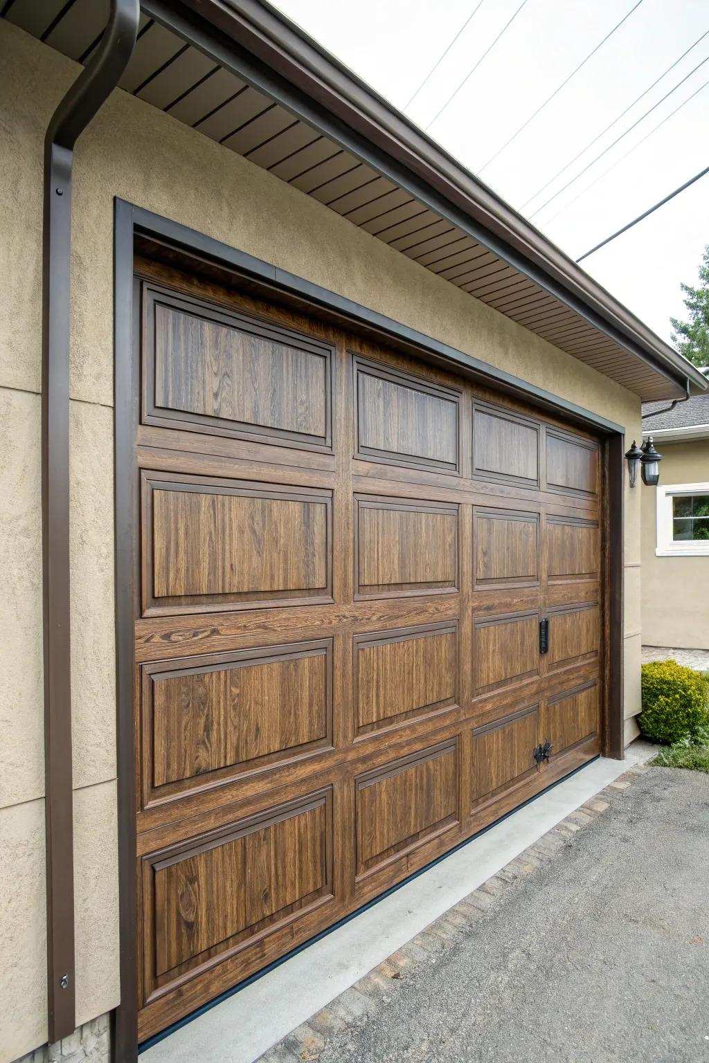 Timber illusion for warmth without the upkeep.