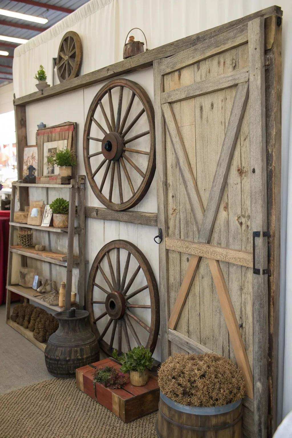 To this country wall exhibit, layered design includes depth and sophistication.