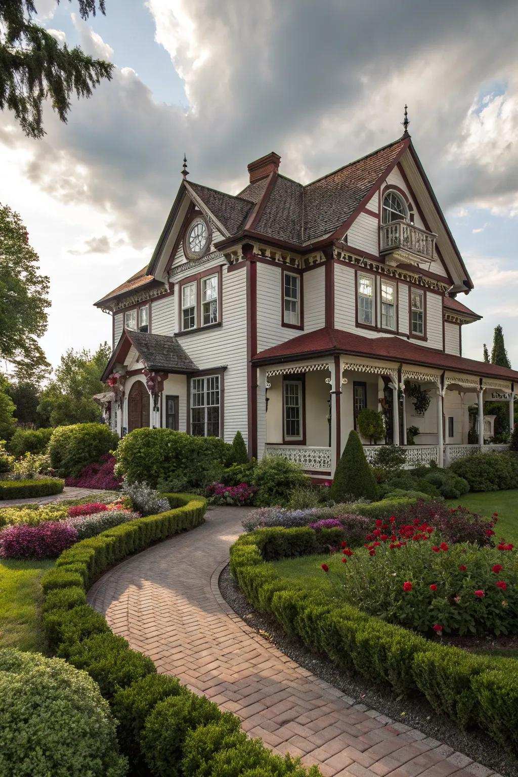 Traditional colors impart a sense of opulence and charm.