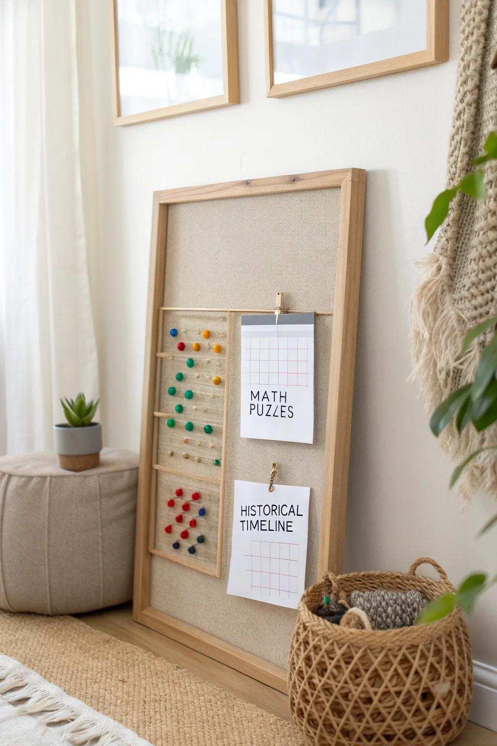 Transform education into an aesthetic pursuit with a chic and captivating educational board.