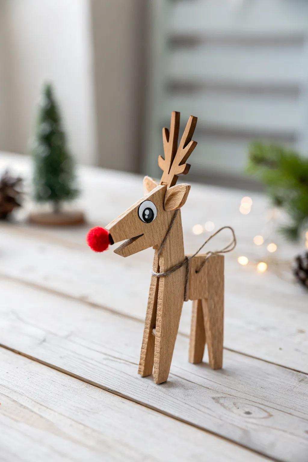Transform ordinary spring-loaded grips into adorable reindeer for a touch of festive, minimalist charm.
