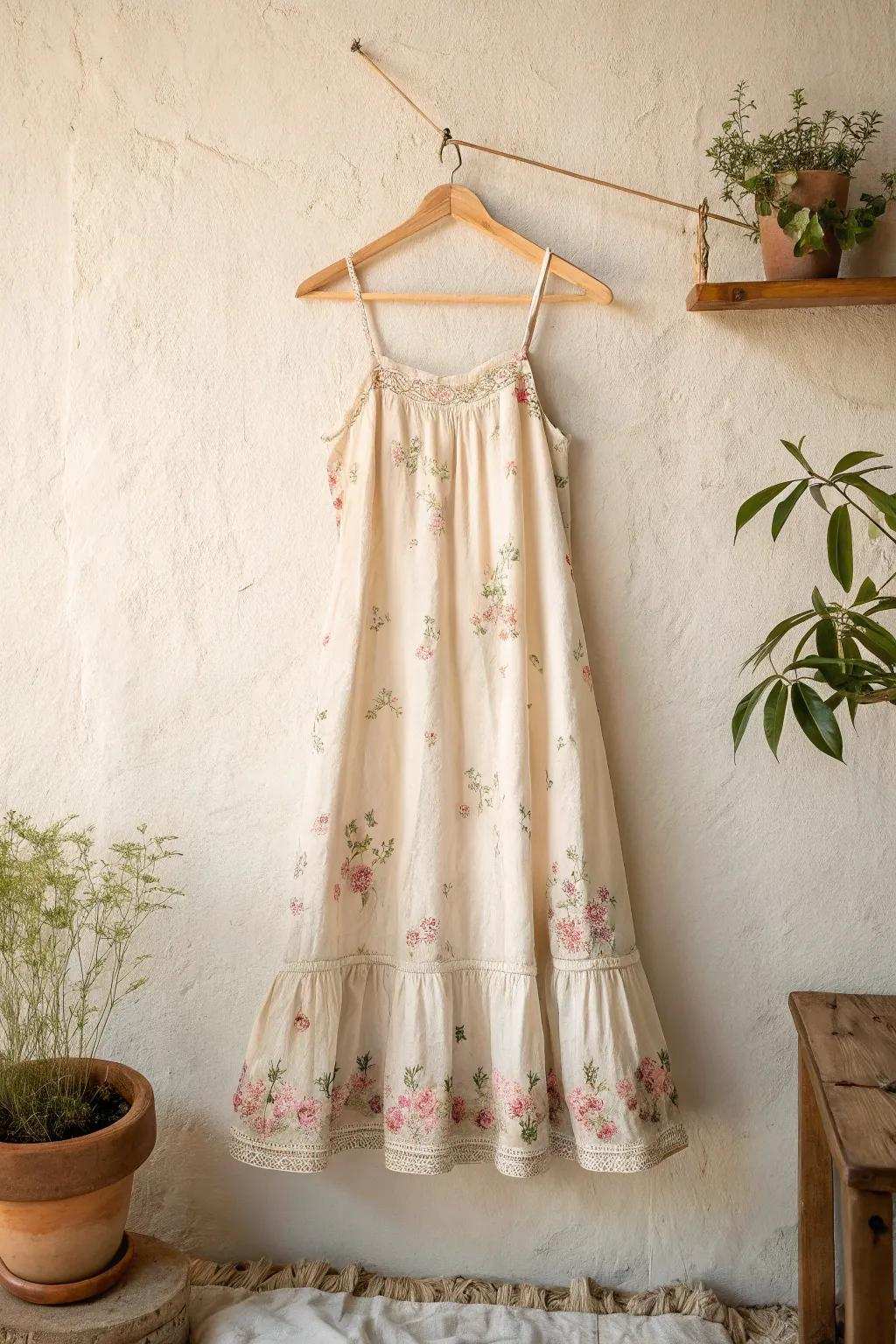 Transform vintage pillowcases into a charming sundress and embrace minimalist elegance with a bohemian touch.