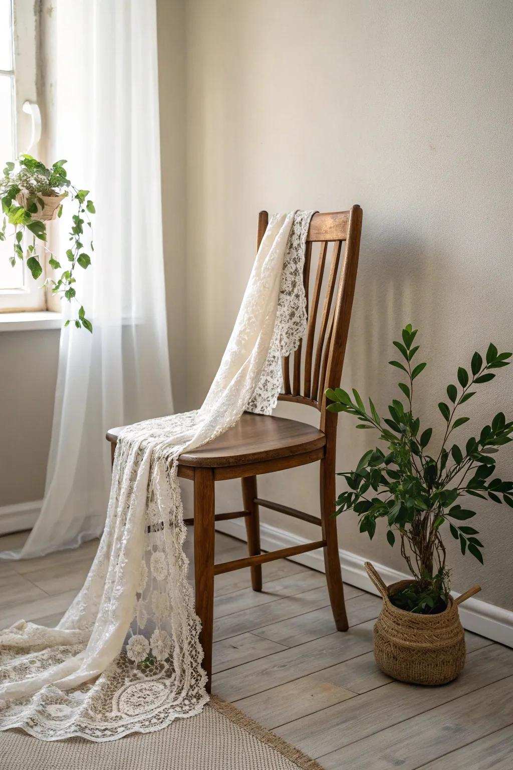 Transform your baby shower using aged lace elegance: a hint of timeless charm for your special occasion.