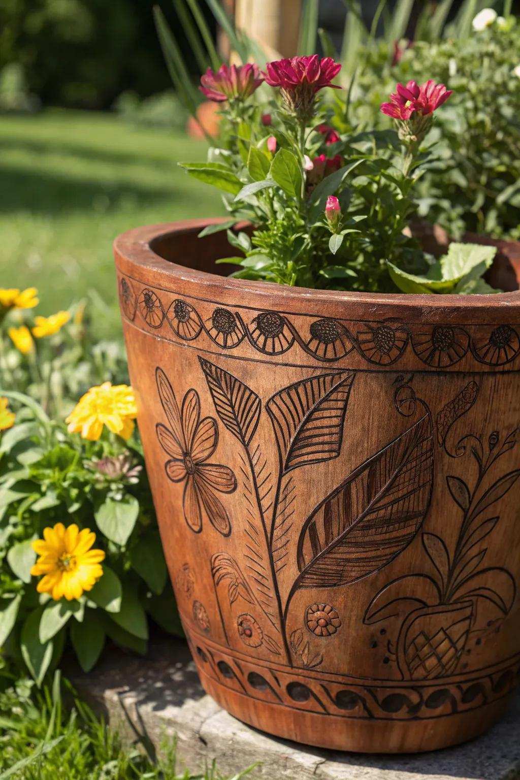 Transform your garden using the artistry of customized wood planters.