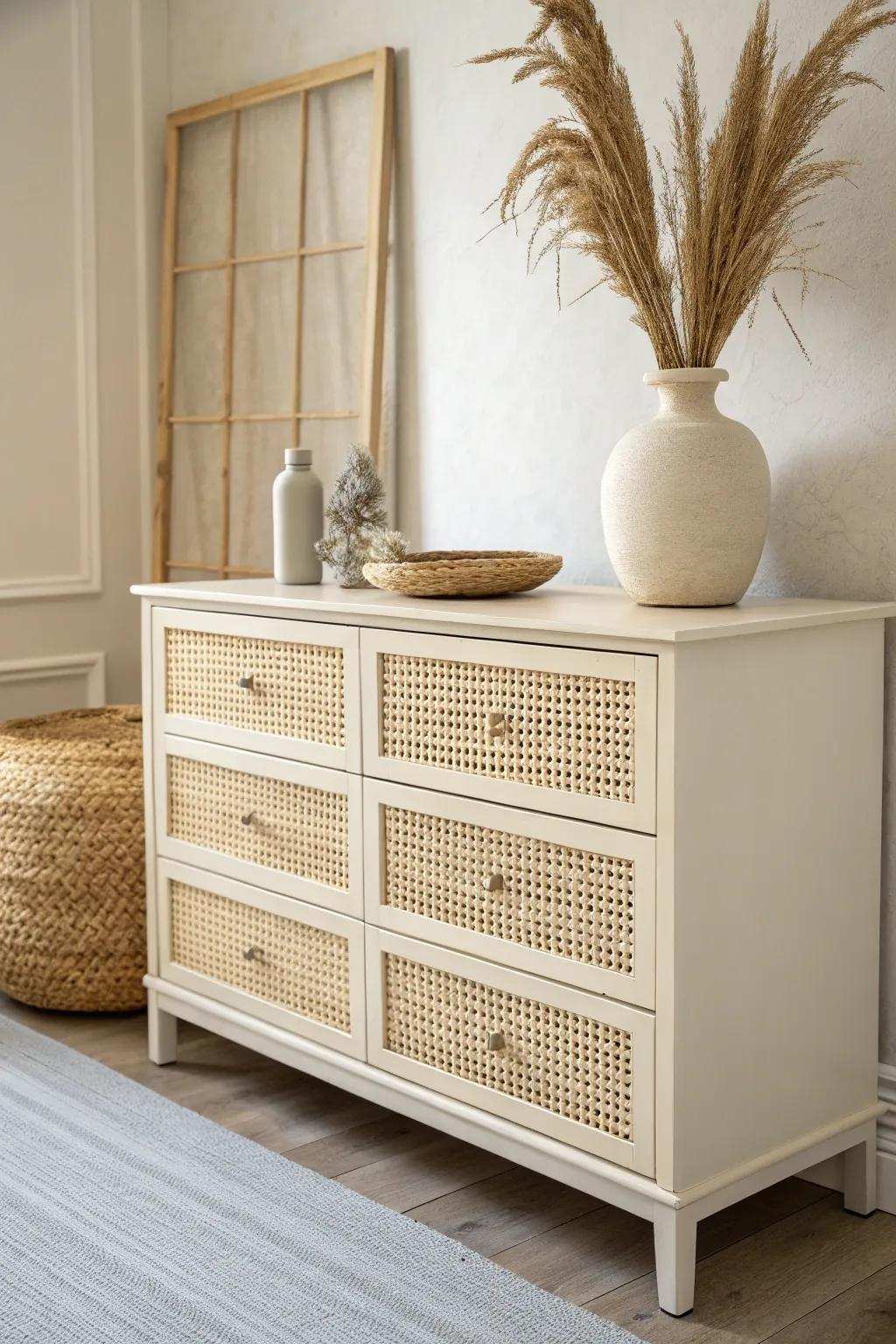 Transform your space with a touch of rattan refinement. #DIYBohoDecor