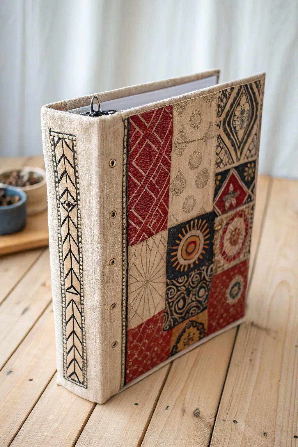 Transform your workspace with an eco-friendly binder that highlights upcycled elegance and minimalist charm.
