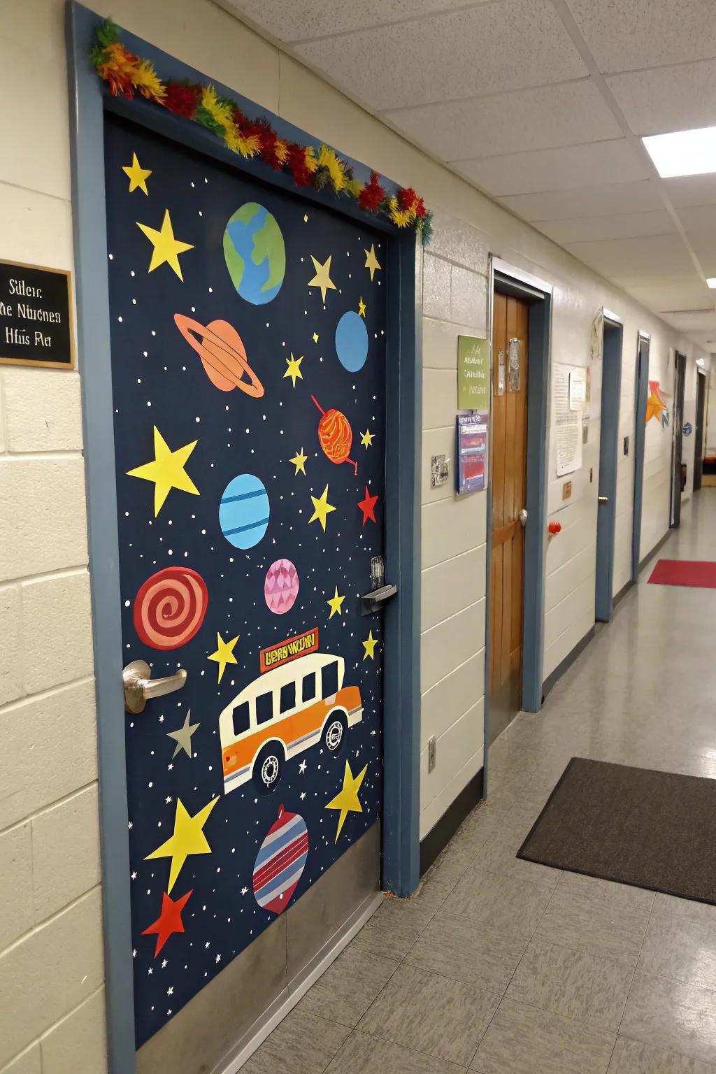 Transport your entrance into space with a cosmic expedition.