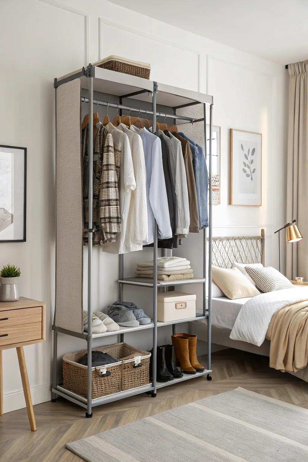 Transportable solutions provide efficient and adaptable closet designs.