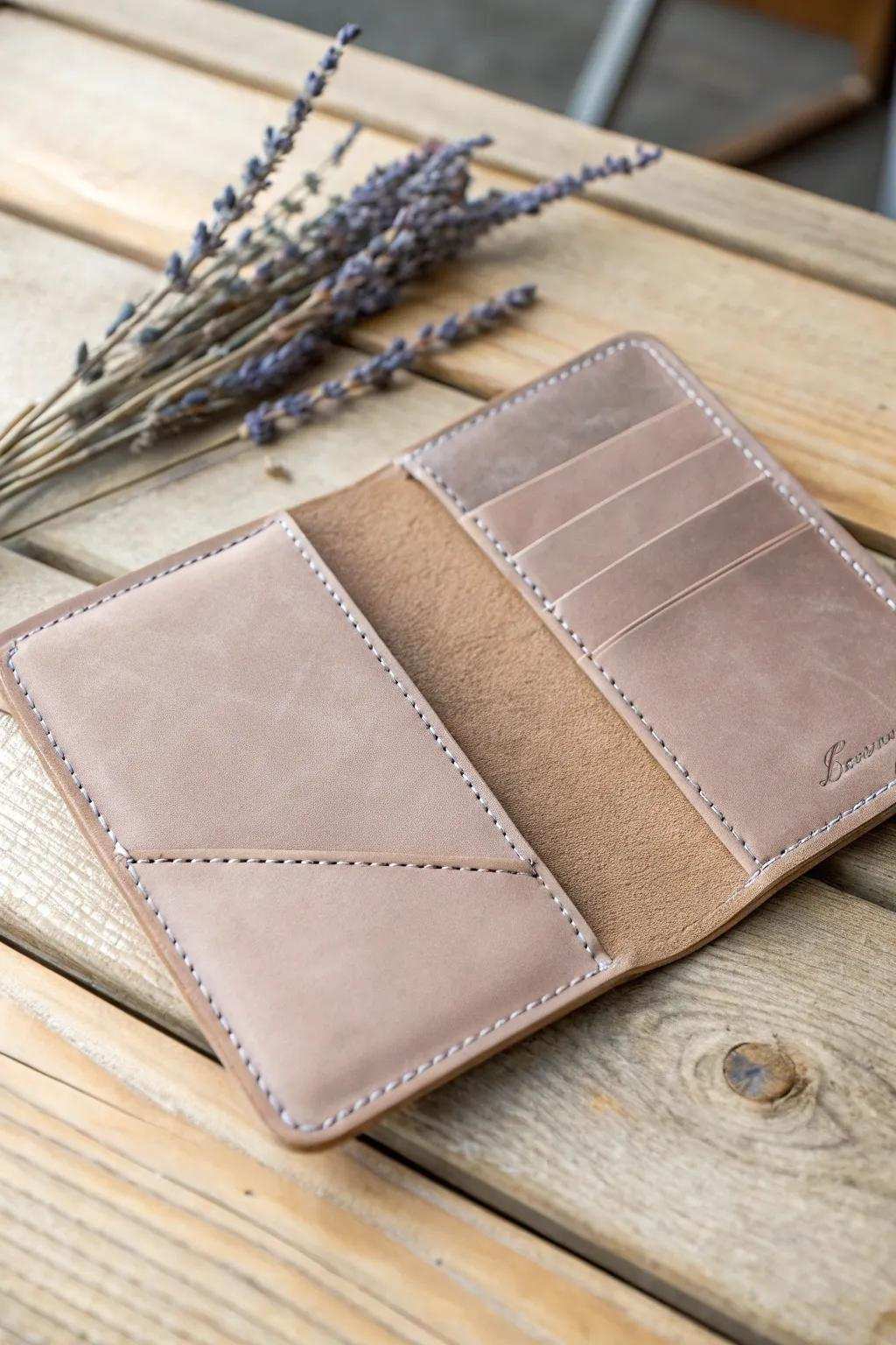 Traverse with elegance: Handcrafted refinement harmonizes with functional design in our refined travel document sleeves.