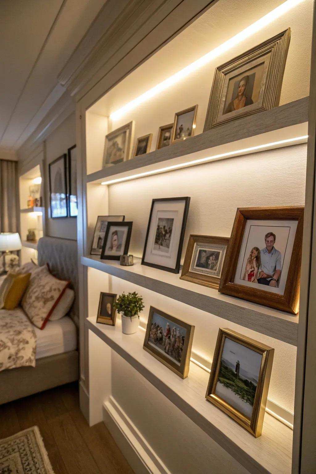 Treasured photos make your space feel personal and joyful.