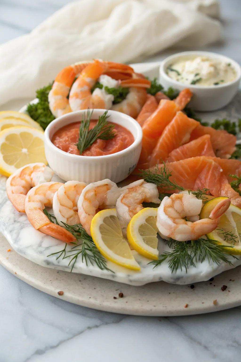 Treat your guests to an ocean-inspired cold plate.