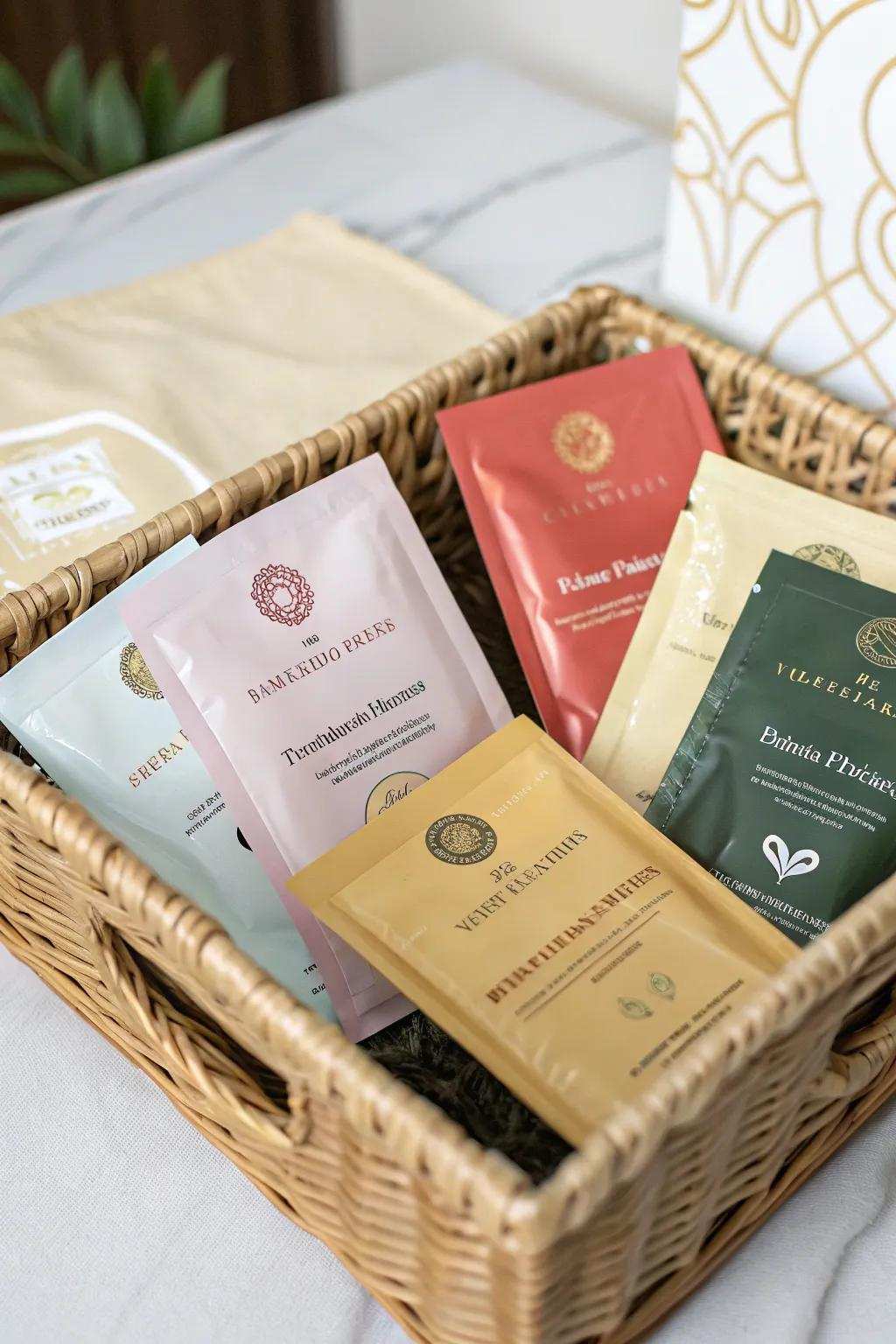 Treat your visitors to a choice of face masks.