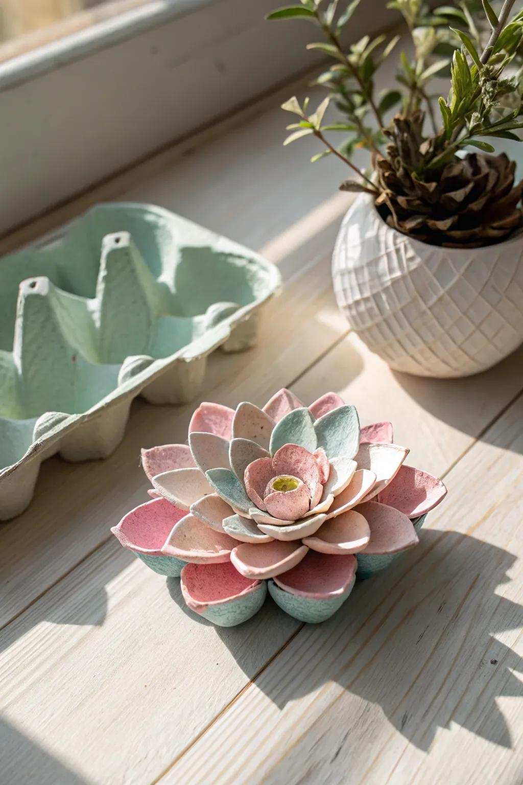Turn simple egg cartons into delightful blooms—perfect for adding a personal touch to any gift.