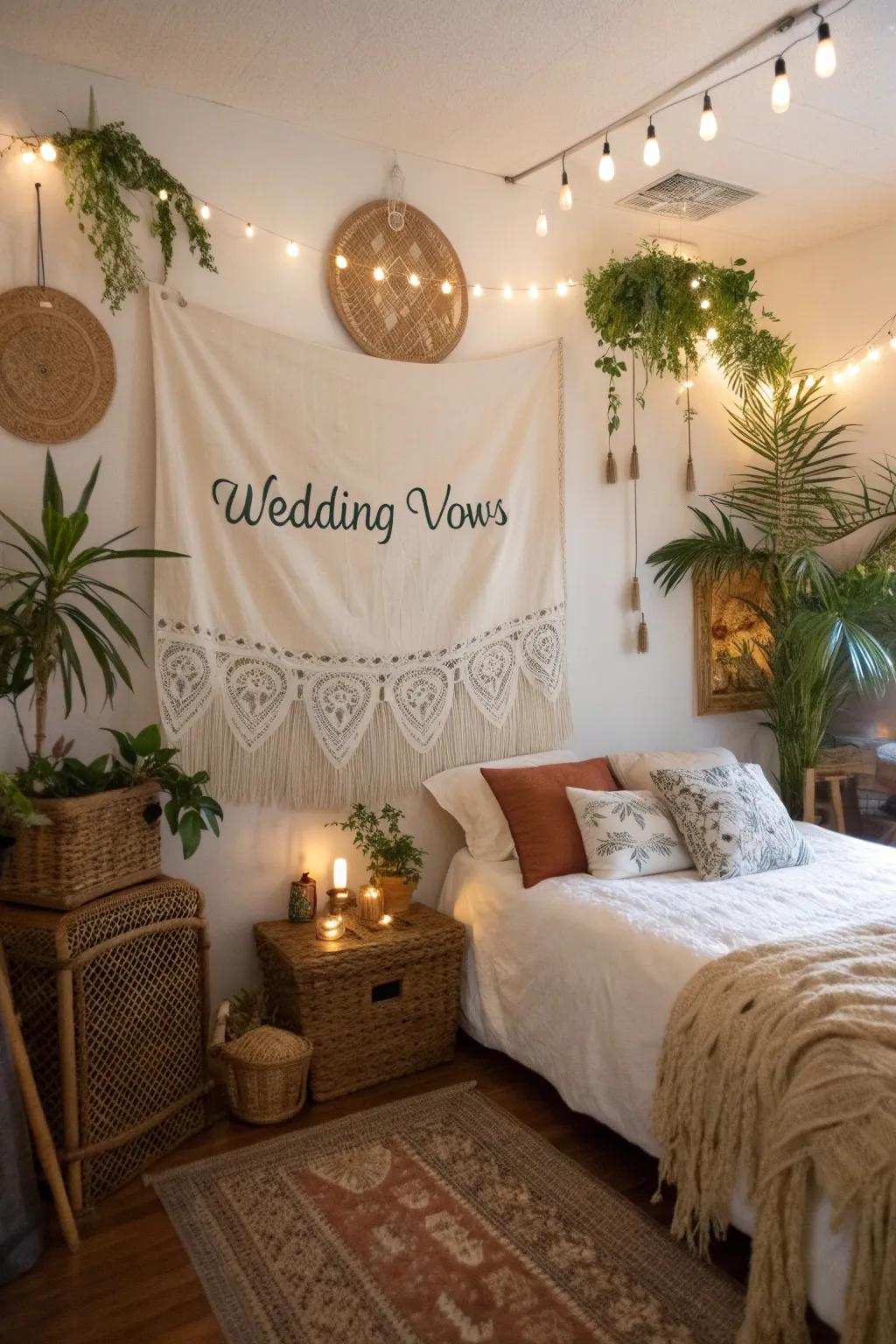 Unconventional tapestry of commitments crafting a breathtaking visitor quarters declaration.