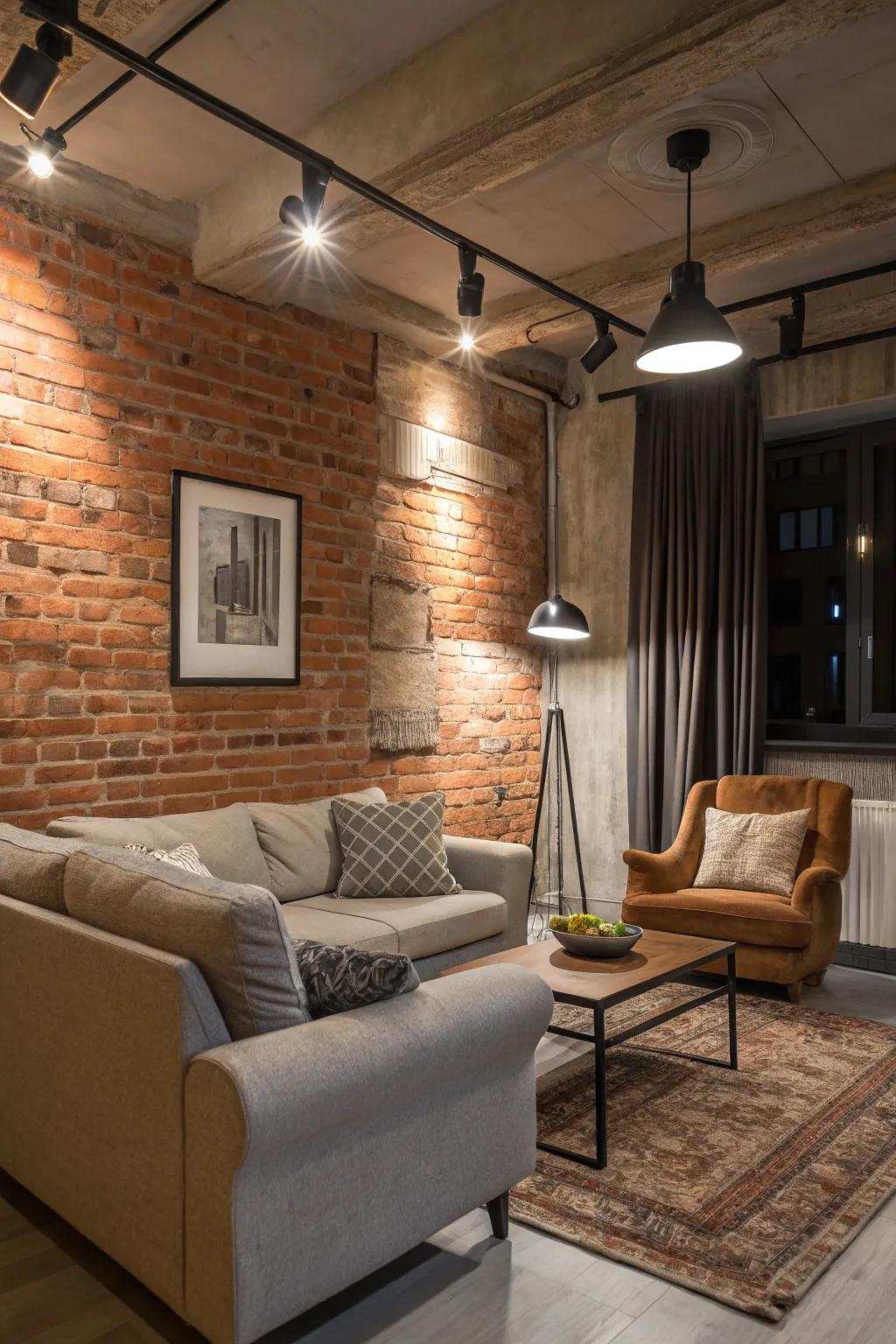 Uncovered brick facades contribute an industrial sharpness to metropolitan design.