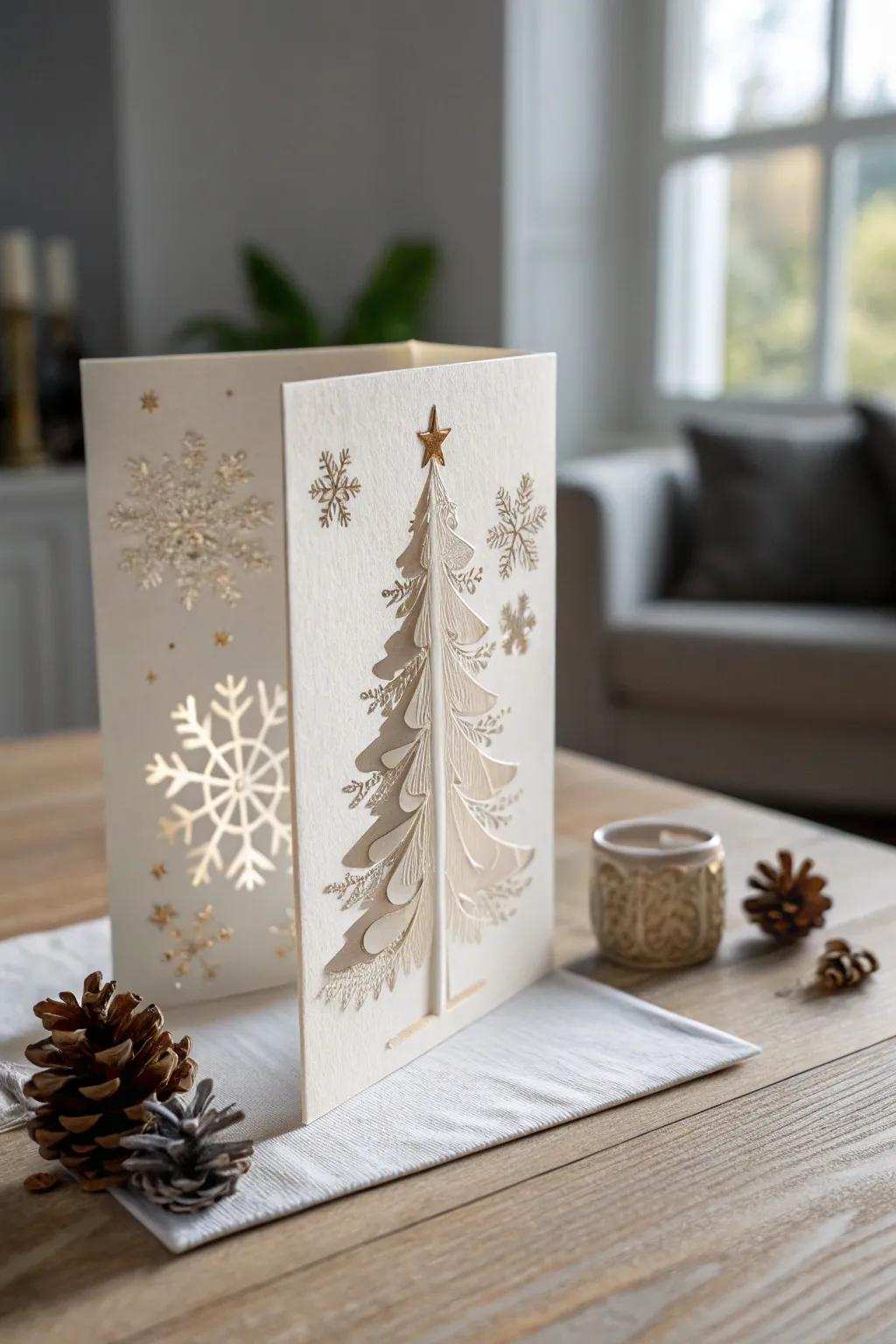 Unfurl the enchantment of the season with handcrafted 3D eruptive notes.