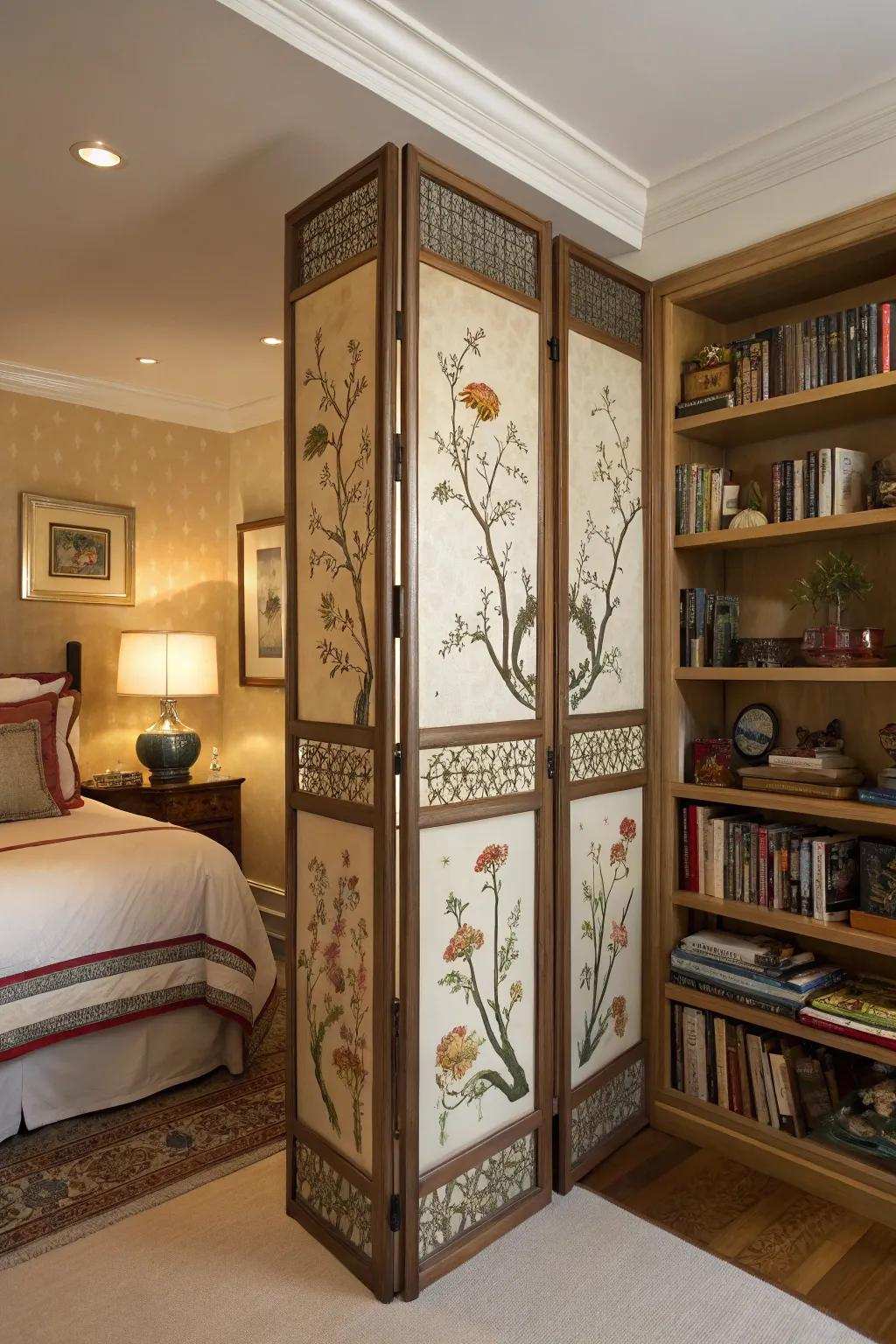 Unite style and function through a storage screen.