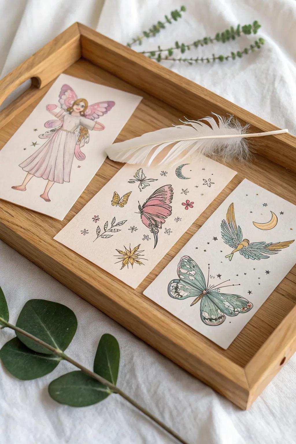 Unleash your intrinsic fairy through these enchanting momentary body art pieces, suited for infusing a hint of magic into every gathering.