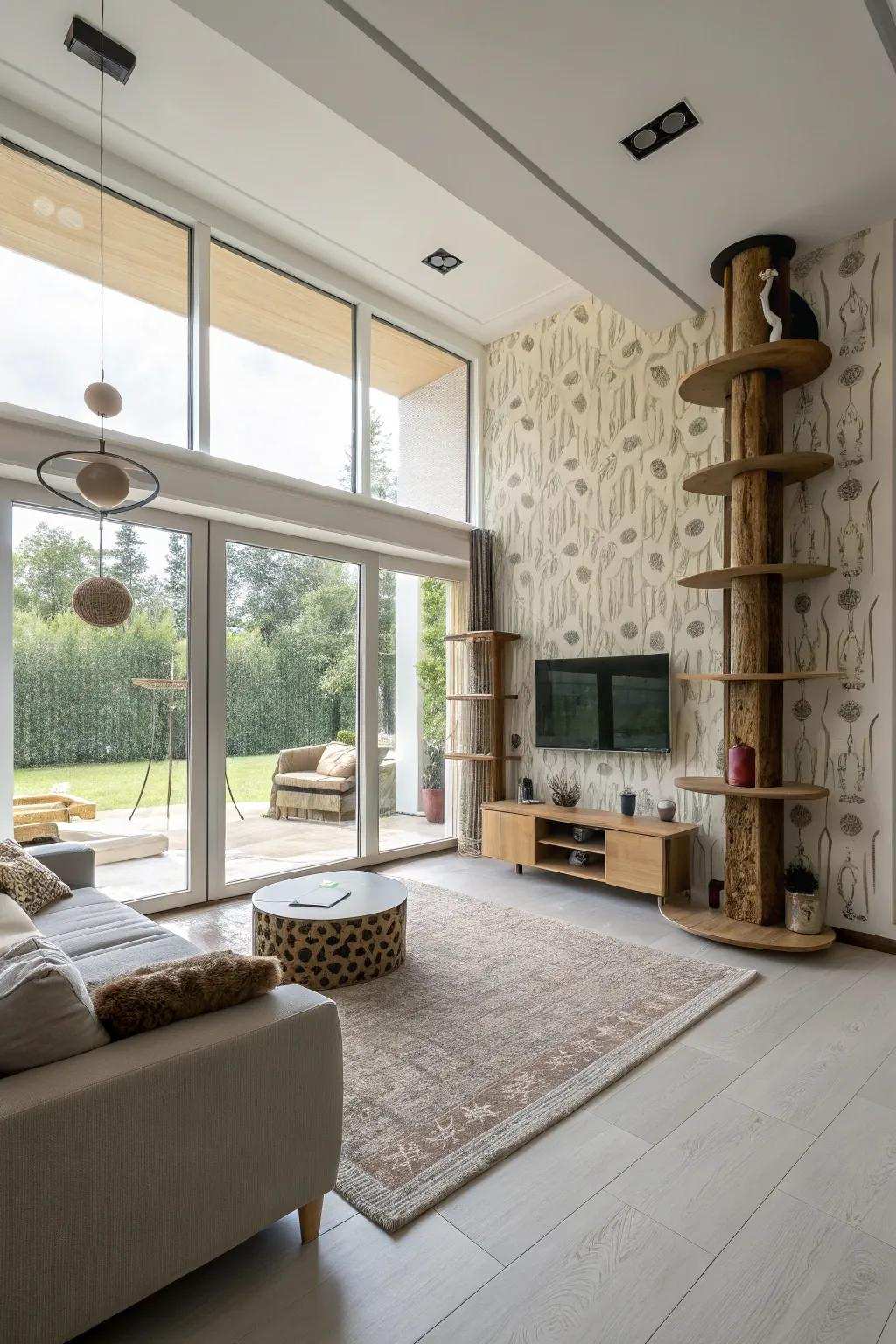 Unobstructed layouts provide cats the freedom to explore.