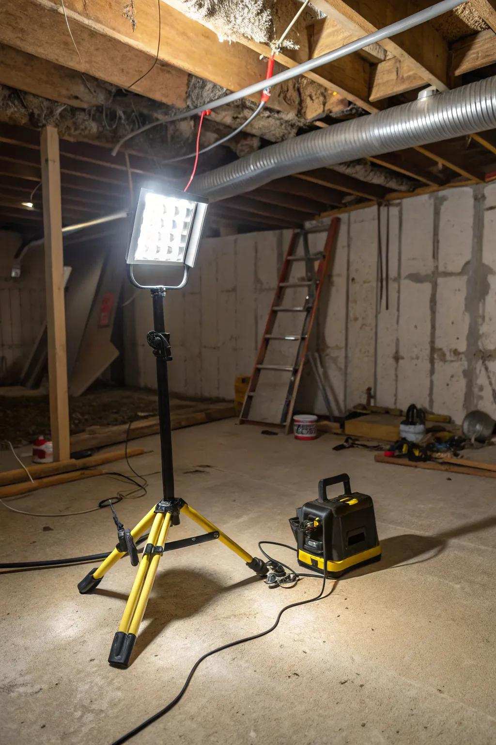 Utilize mobile task lamps for focused and versatile illumination.