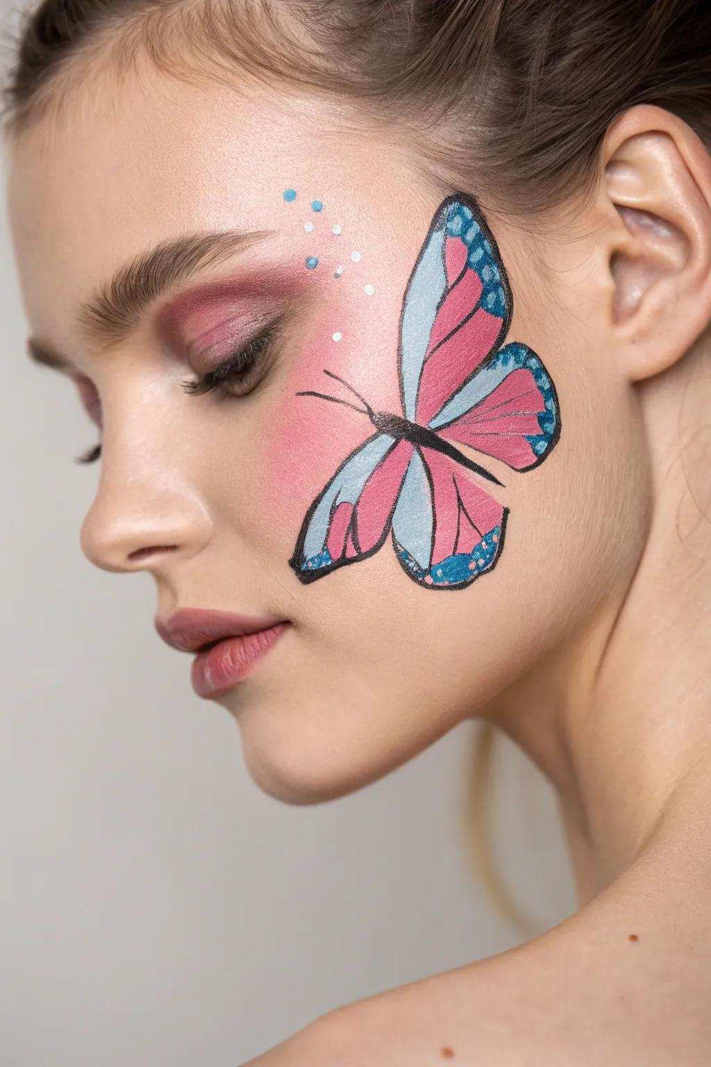 Value simplicity and sophistication using a timeless butterfly face art—ideal for adding a hint of charm to any occasion.