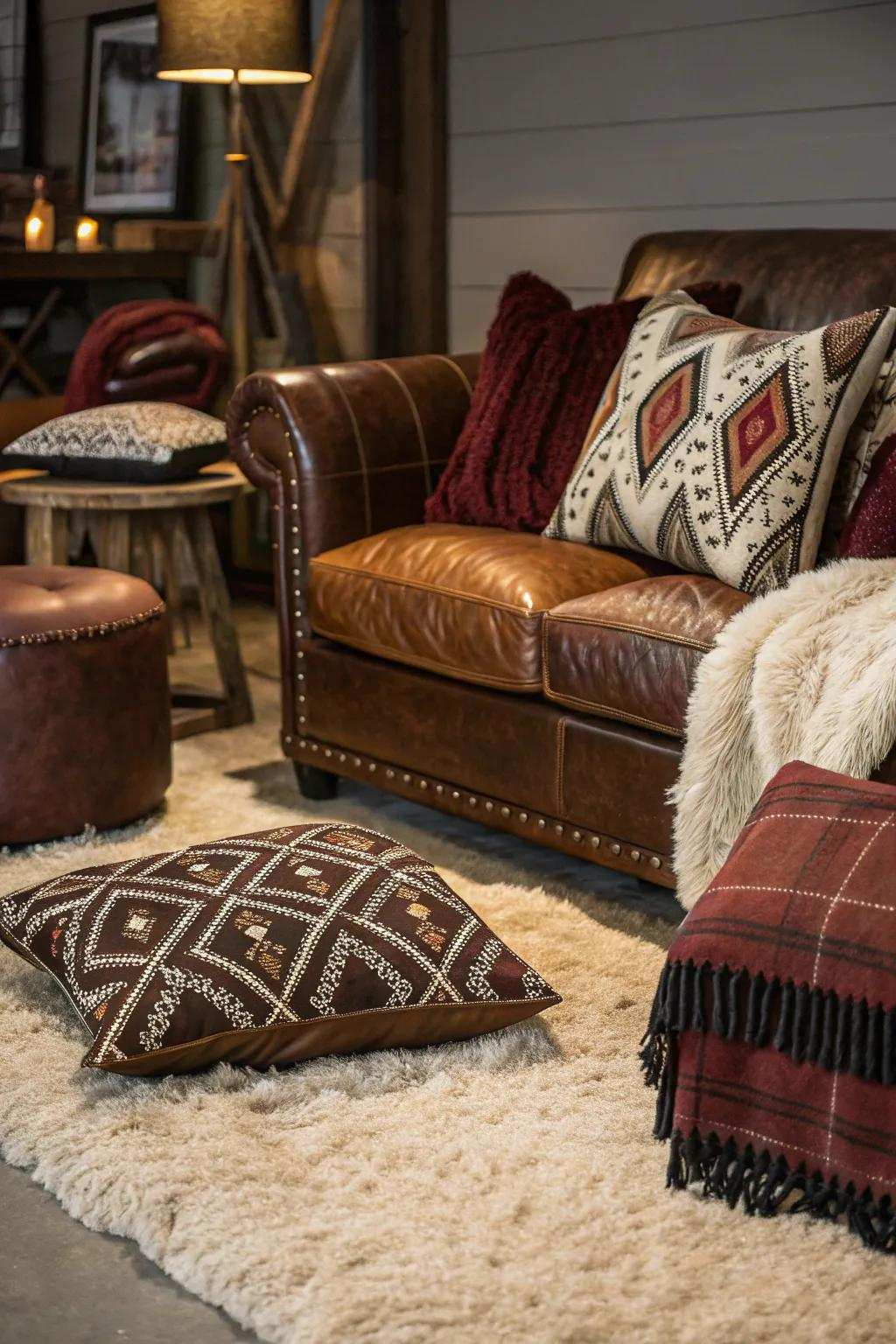 Varied textures and patterns add visual interest.