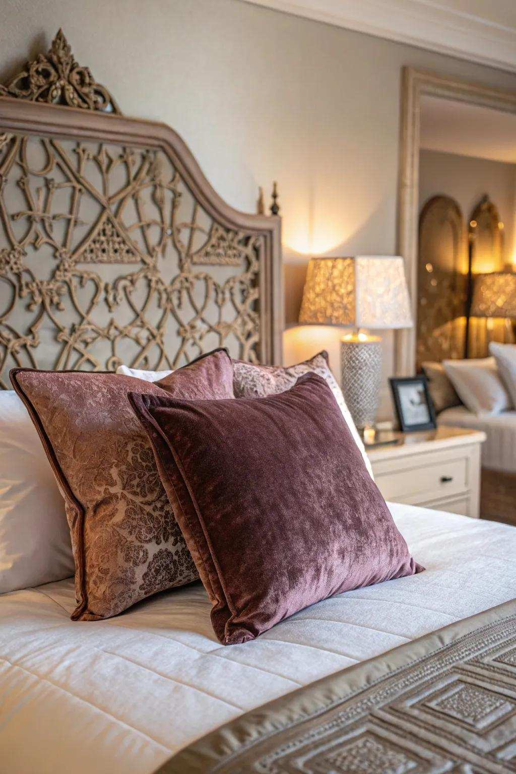 Velvet touches are both luxurious and seductive.